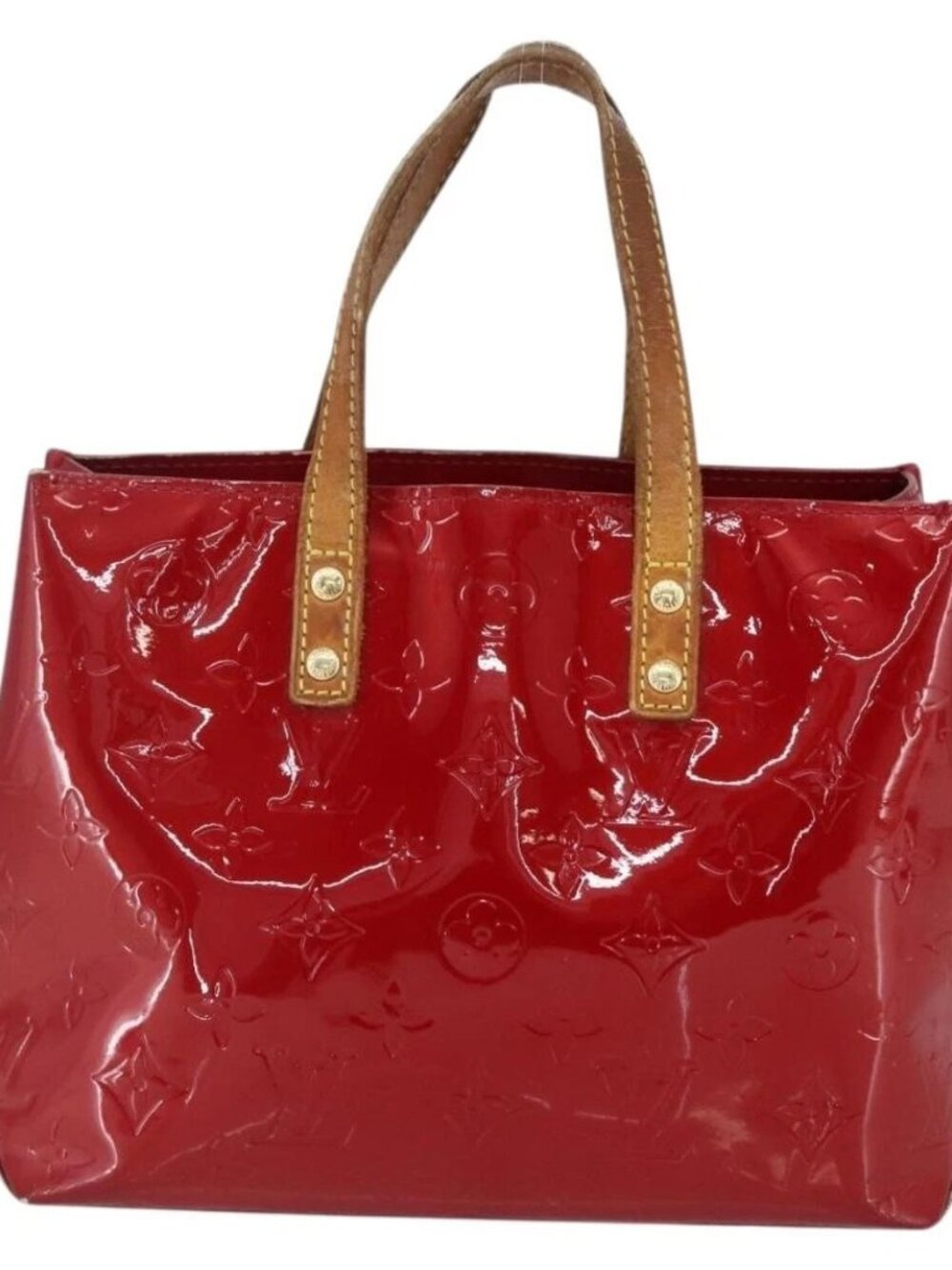 LOUIS VUITTON Monogram Vernis Reade PM Bag Pomme D'amour M91990 LV Auth 169598 - Picture 3 of 15